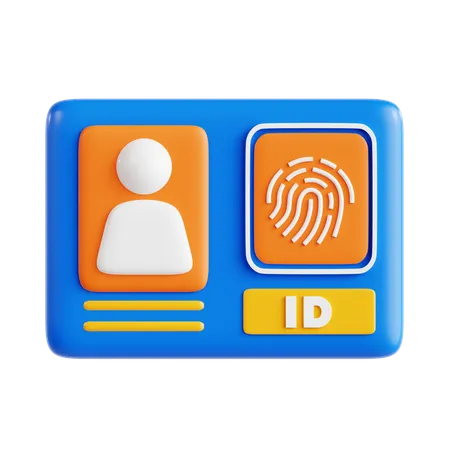 Biometric Id  3D Icon