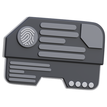 Biometric Id  3D Icon