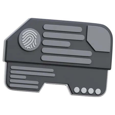 Biometric Id  3D Icon