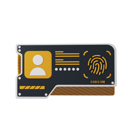 Biometric Id  3D Icon