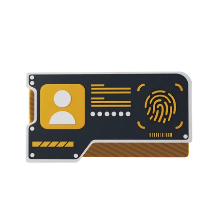 Biometric Id  3D Icon