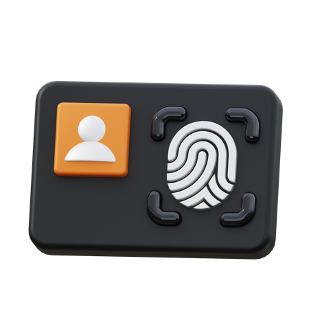 Biometric Id  3D Icon