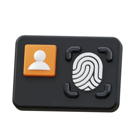 Biometric Id  3D Icon