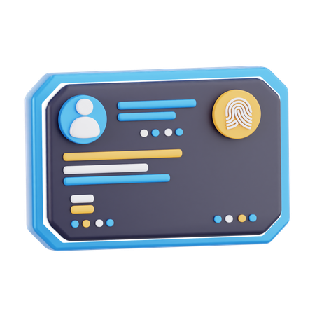 Biometric Id  3D Icon
