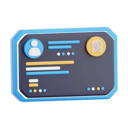Biometric Id  3D Icon