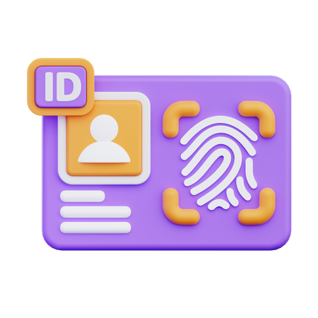 Biometric Id  3D Icon