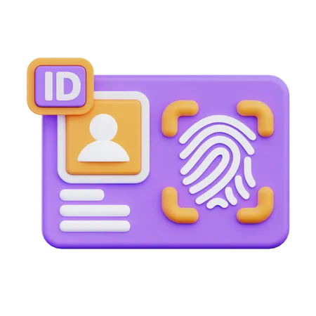 Biometric Id  3D Icon