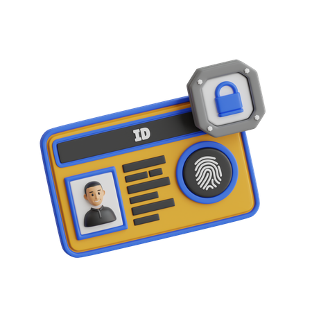 Biometric Id  3D Icon