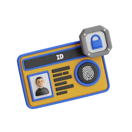 Biometric Id  3D Icon