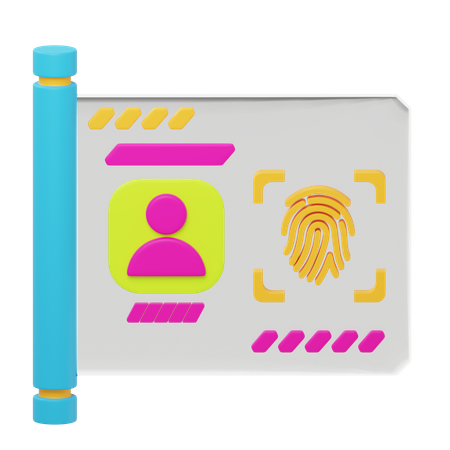 Biometric ID  3D Icon