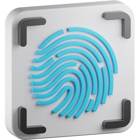 Biometric Id  3D Icon