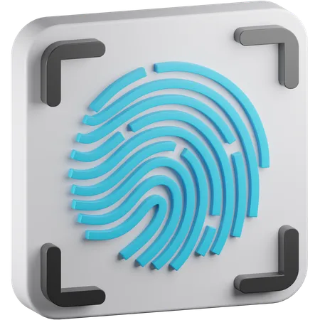 Biometric Id  3D Icon