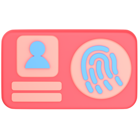 Biometric Id  3D Icon