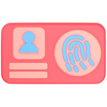 Biometric Id  3D Icon