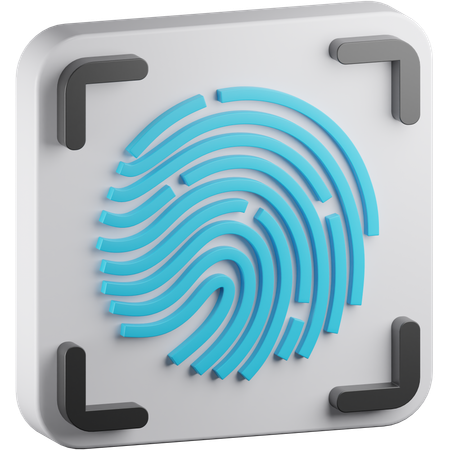 Biometric Id  3D Icon