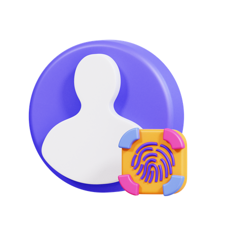 Biometric Id  3D Icon