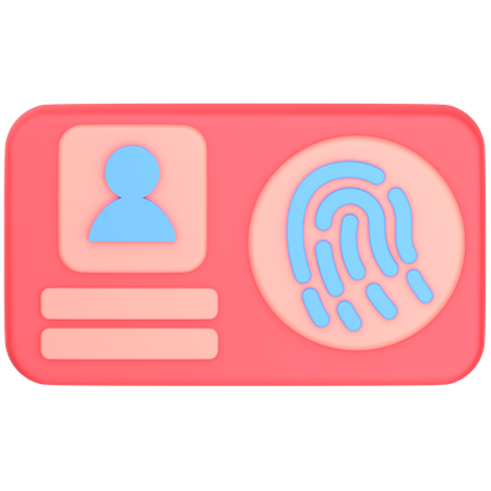 Biometric Id  3D Icon