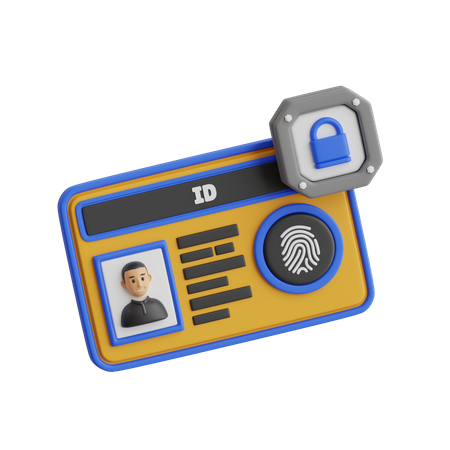 Biometric Id  3D Icon