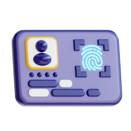 Biometric Id  3D Icon