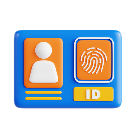 Biometric Id  3D Icon