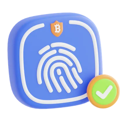 Biometric Identification  3D Icon