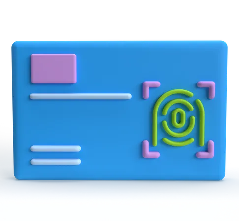 Biometric Identification  3D Icon