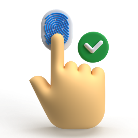 Biometric Identification  3D Icon