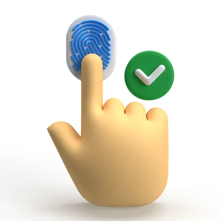 Biometric Identification  3D Icon