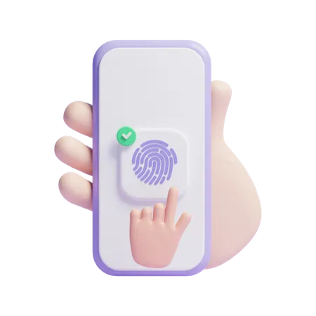 Biometric Identification  3D Icon