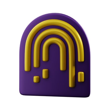 Biometric Identification  3D Icon