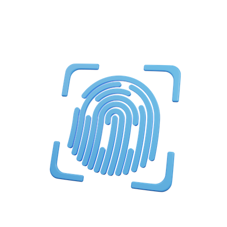 Biometric Identification  3D Icon