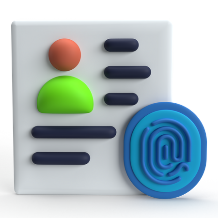 Biometric Identification  3D Icon
