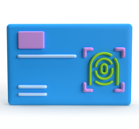 Biometric Identification  3D Icon
