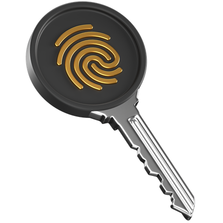 Fingerprint Key 3D Icon