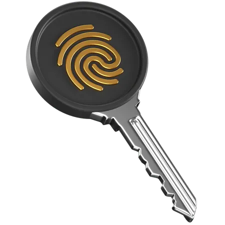 Fingerprint Key 3D Icon