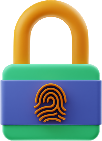 Biometric Lock  3D Icon