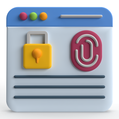 Biometric Lock  3D Icon