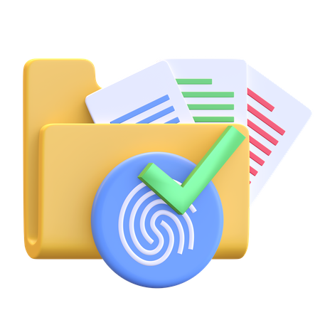 Biometric protection  3D Icon