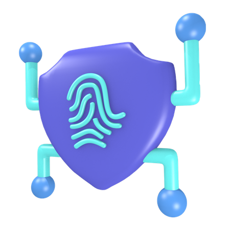 Biometric protection  3D Icon