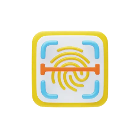 Biometric Scan 3 D Icon Fingerprint 3 D Icon 3D Icon