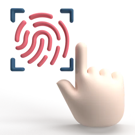 생체인식 스캔  3D Icon