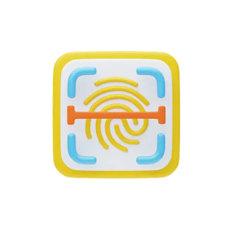 Biometric Scan  3D Icon