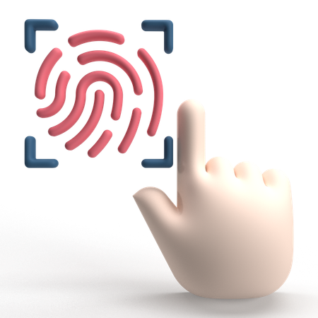 Biometric Scan  3D Icon