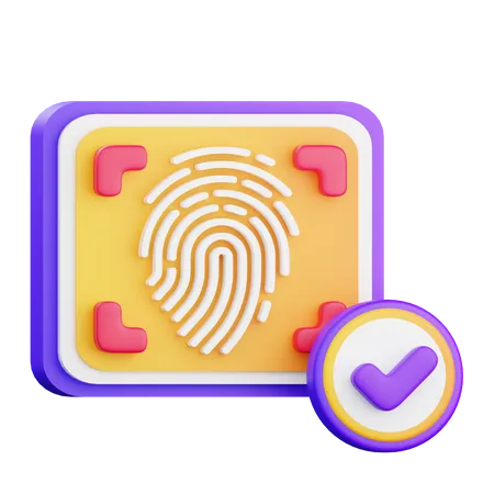 Biometric Scan  3D Icon