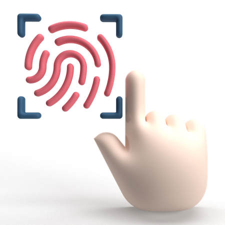 Biometric Scan  3D Icon