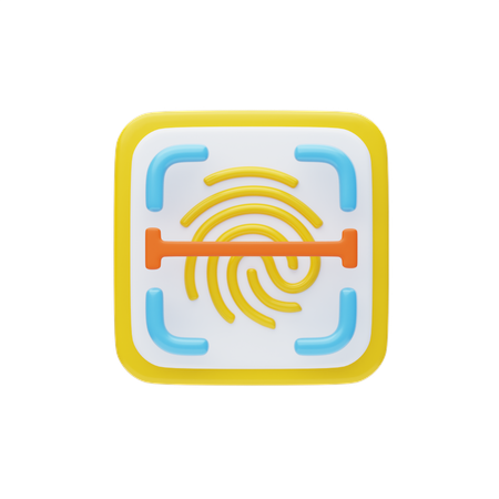 Biometric Scan  3D Icon