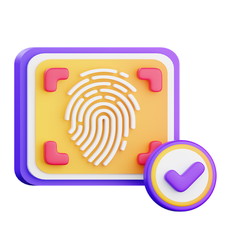 Biometric Scan  3D Icon