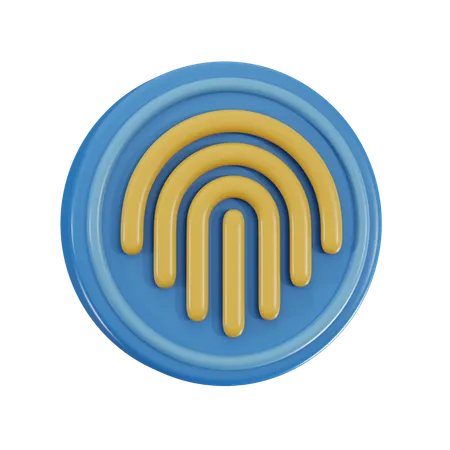 Biometric Fingerprint Security 3 D Icon 3D Icon
