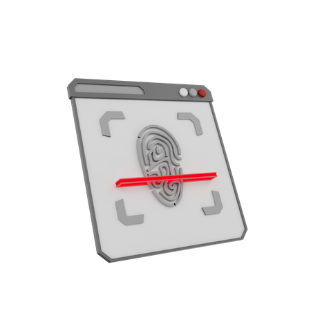 Biometric Security  3D Icon