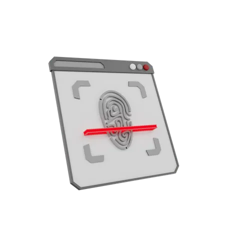 Biometric Security  3D Icon